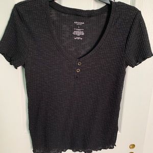 Black short sleeve top